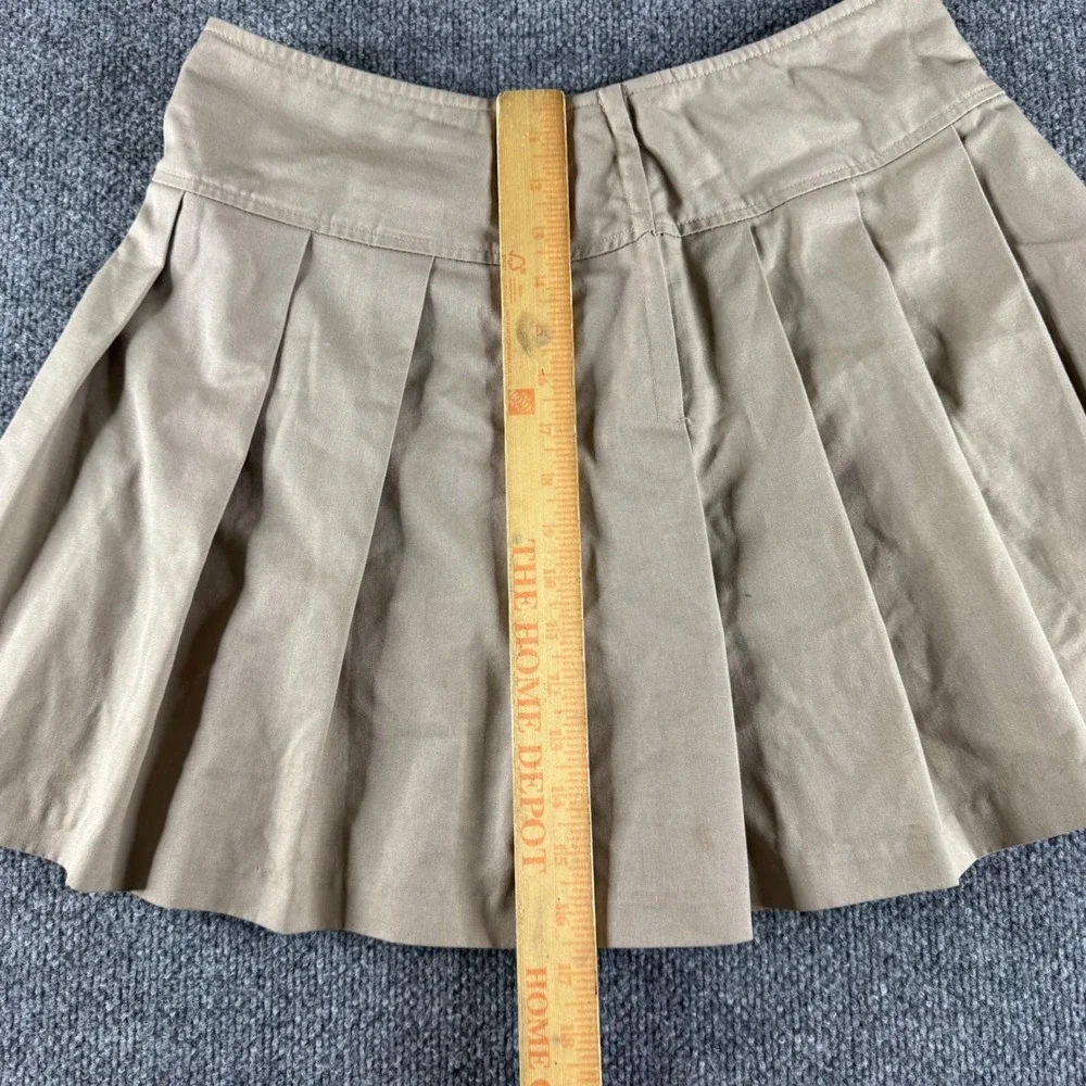 K-12 Gear Girls Khaki Pleated School Uniform Skort Size 9 Juniors Tan Skirt